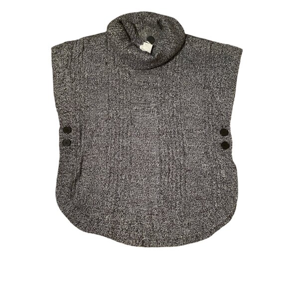 ONLY NECESSITIES Black/White Cowl Neck Sweater Cabled knit Curve Hem NWOT (M) - Picture 9 of 9